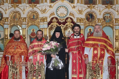 Братия Свято-Николаевской обители поздравили матушку игуменью Магдалину с днем тезоименитства