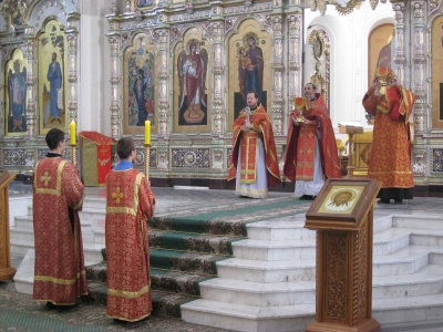 В день памяти усекновения Главы Иоанна Предтечи   прихожане храмов и монастырей Верхотурья собрались на совместную молитву