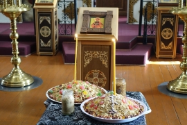 Освящение колива в  Свято-Николаевском Верхотурском мужском монастыре