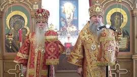 Проповедь митрополита Екатеринбургского и Верхотурского Евгения в Актайском скиту нашего монастыря в день памяти учителей Словенских равноапостольных Мефодия и Кирилла.