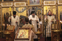 Всенощное бдение в Преображенском соборе накануне престольного праздника