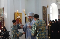 Божественная литургия на Благовещение Пресвятой Богородицы в Свято-Покровском женском монастыре